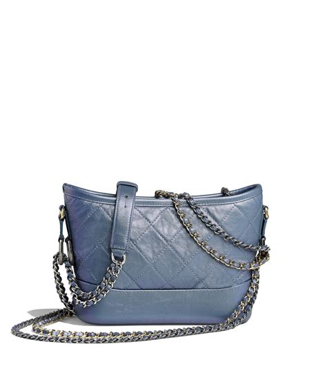 chanel blue medium aged calfskin gabrielle|Chanel gabrielle leather purse.